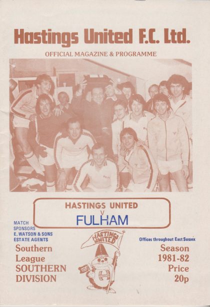 Hastings United v Fulham 13-Aug-1981