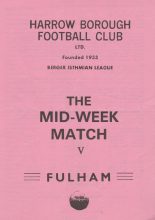 Harrow Borough v Fulham 16-Aug-1982