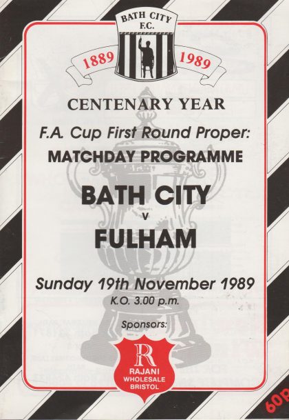 Bath City v Fulham  19-Nov-1989