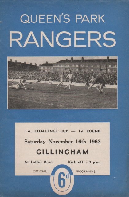 Queens Park Rangers v Gillingham  16-Nov-1963