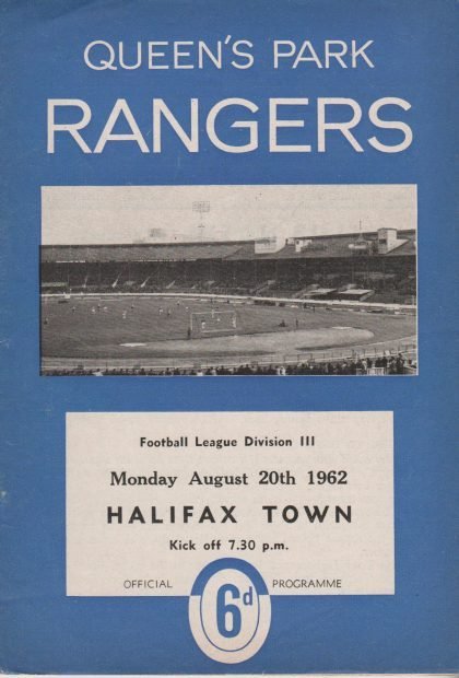 Queens Park Rangers v Halifax Town 20-Aug-1962