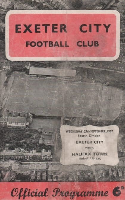 Exeter City v Halifax Town 27-Sep-1967