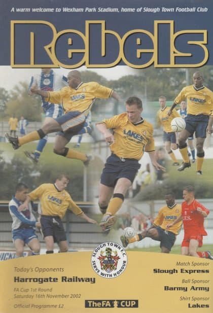 Slough Town v Harrogate Railway Athletic  16-Nov-2002