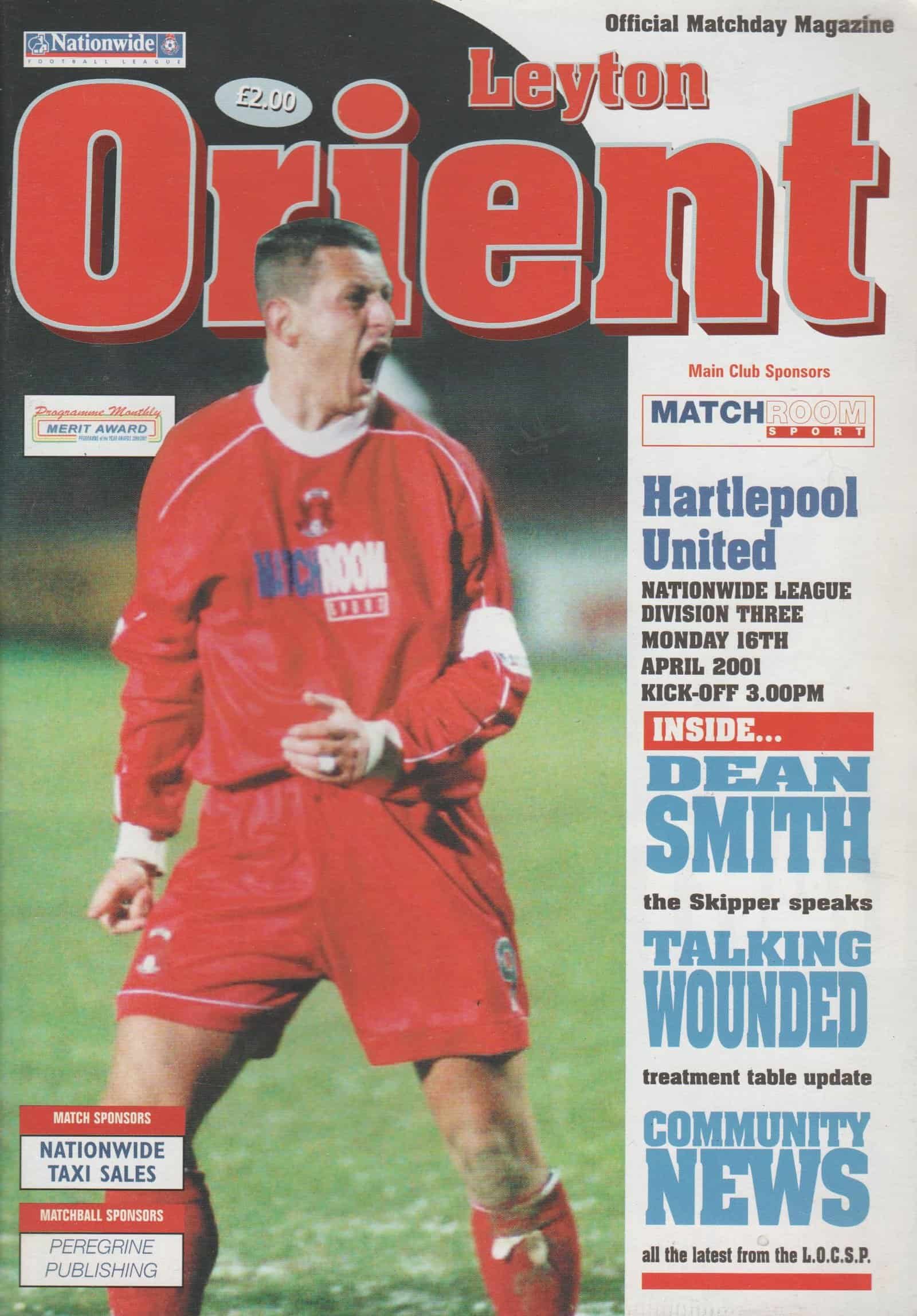 Leyton Orient v Hartlepool United 16-Apr-2001