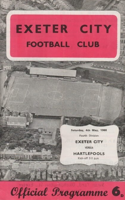 Exeter City v Hartlepool United  04-May-1968