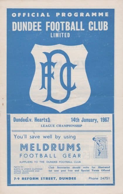 Dundee v Heart of Midlothian 14-Jan-1967