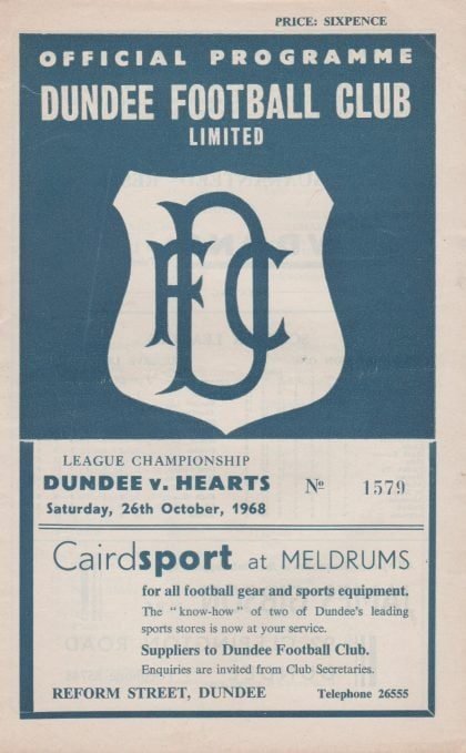 Dundee v Heart of Midlothian 26-Oct-1968