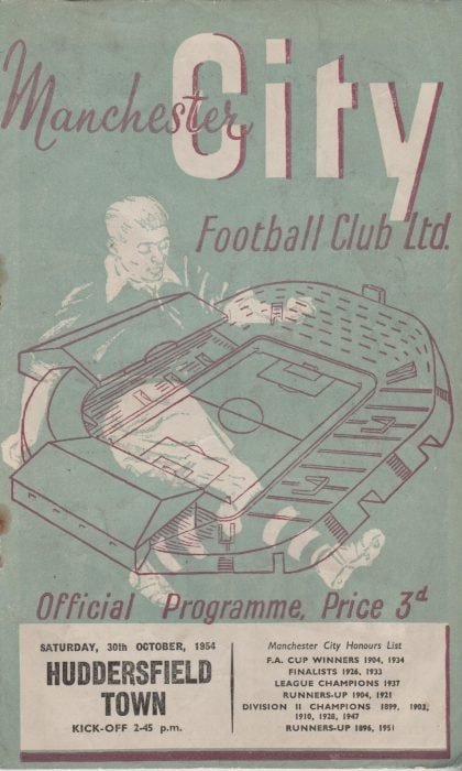 Manchester City v Huddersfield Town 30-Oct-1954