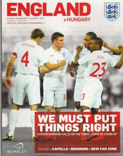 England v Hungary 11-Aug-2010