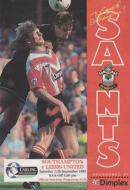 Southampton v Leeds United 11-Sep-1993
