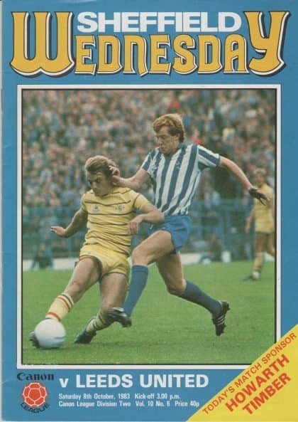 Sheffield Wednesday v Leeds United 08-Oct-1983