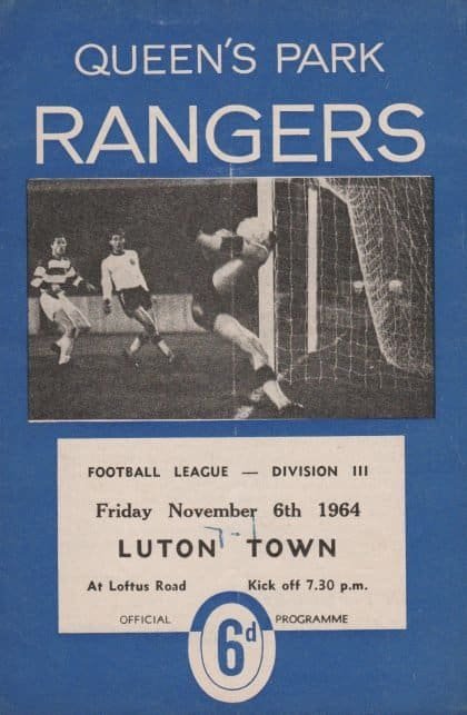Queens Park Rangers v Luton Town 06-Nov-1964