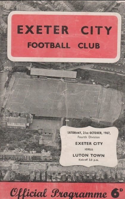Exeter City v Luton Town 21-Oct-1967