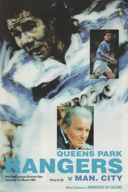 Queens Park Rangers v Manchester City 07-Mar-1992