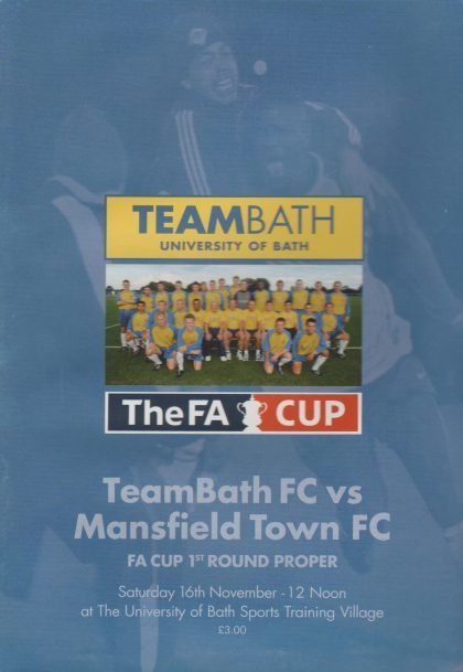 Team Bath v Mansfield Town 16-Nov-2002
