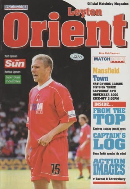 Leyton Orient v Mansfield Town 04-Nov-2000