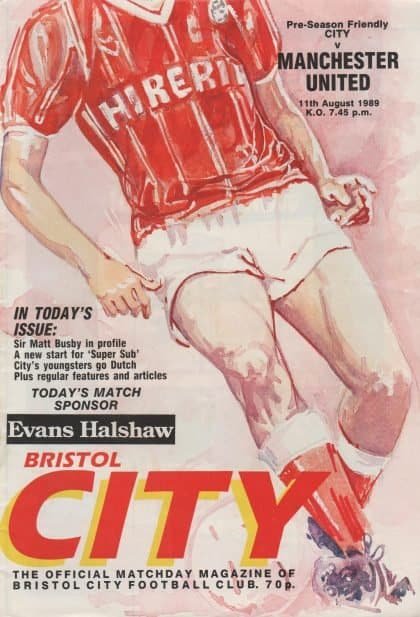 Bristol City v Manchester United 11-Aug-1989