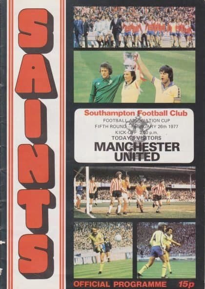 Southampton v Manchester United 26-Feb-1977