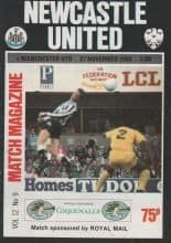 Newcastle United v Manchester United 27-Nov-1988