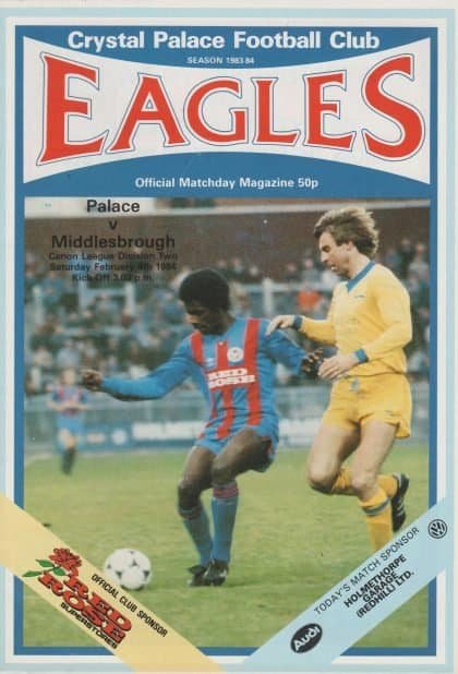 Crystal Palace v Middlesbrough 04-Apr-1984