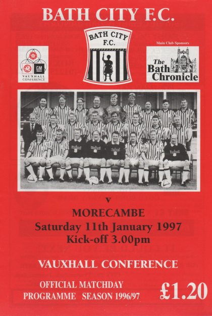 Bath City v Morecambe 11-Jan-1997