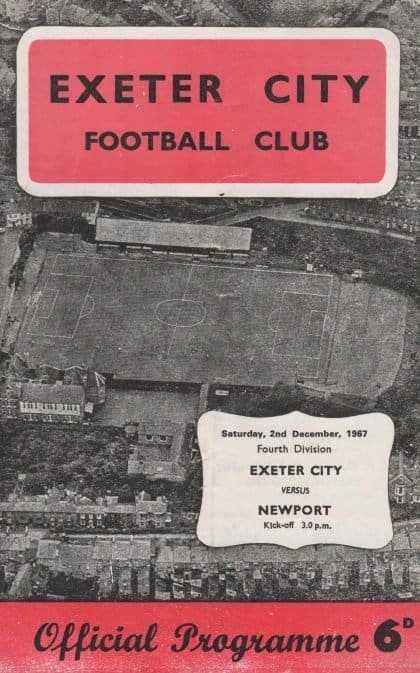Exeter City v Newport County 21-Oct-1967