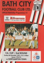 Bath City v Northampton Town  06-Dec-1992