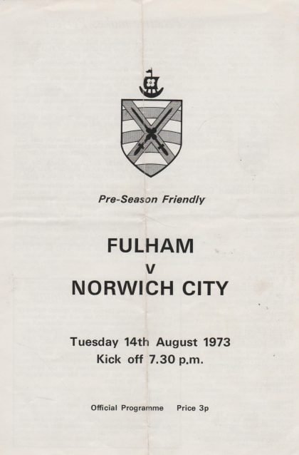 Fulham v Norwich City 14-Aug-1973
