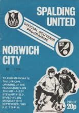 Spalding United v Norwich City  15-Sep-1990