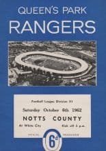 Queens Park Rangers v Notts County 06-Oct-1962