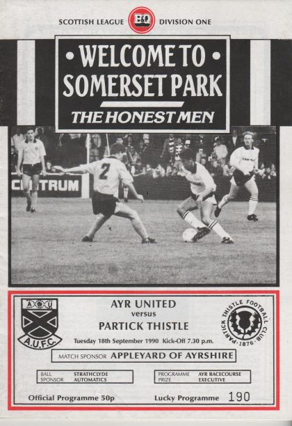Ayr United v Partick Thistle 18-Sep-1990