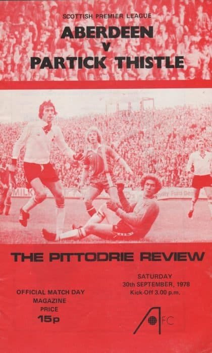 Aberdeen v Partick Thistle 30-Sep-1978