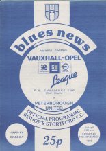 Bishop's Stortford v Peterborough United 16-Nov-1985