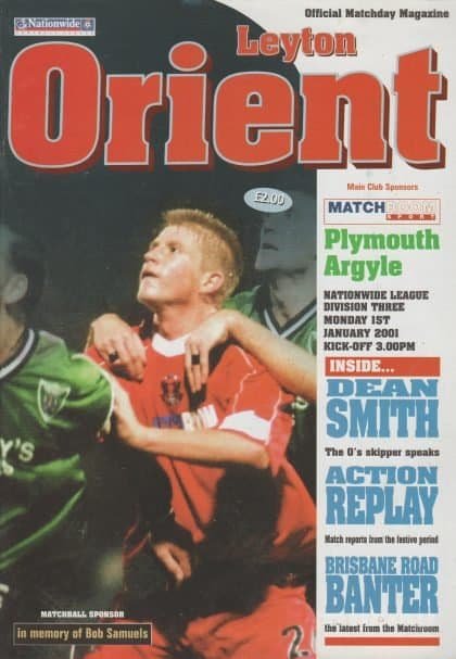 Leyton Orient v Plymouth Argyle 01-Jan-2001
