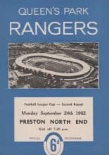 Queens Park Rangers v Preston North End 24-Sep-1962