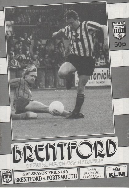 Brentford v Portsmouth 30-Jul-1991