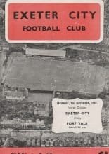 Exeter City v Port Vale 09-Sep-1967