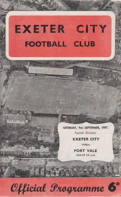 Exeter City v Port Vale  09-Sep-1967