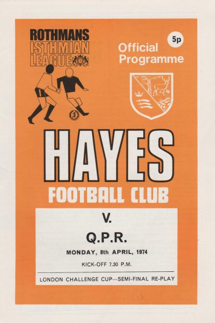 Hayes v Queens Park Rangers 08-Apr-1974