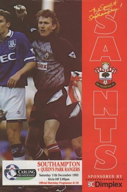 Southampton v Queens Park Rangers 11-Dec-1993