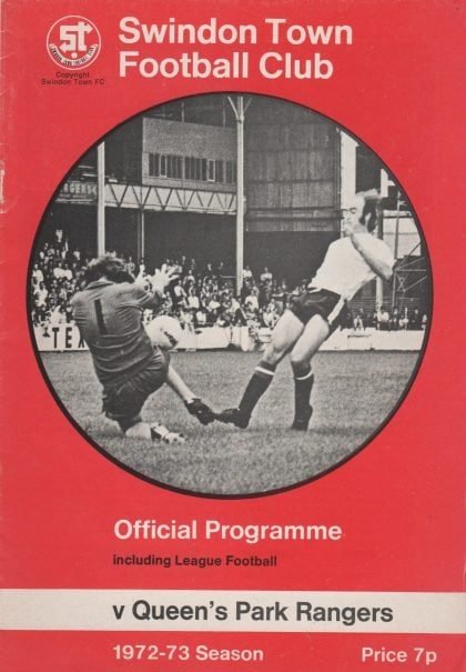Swindon Town v Queens Park Rangers 12-Aug-1972