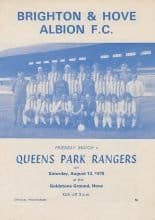Brighton and Hove Albion v Queens Park Rangers  12-Aug-1978