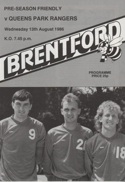 Brentford v Queens Park Rangers 13-Aug-1986