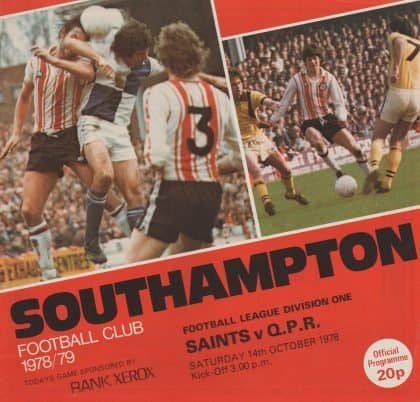 Southampton v Queens Park Rangers 14-Oct-1978