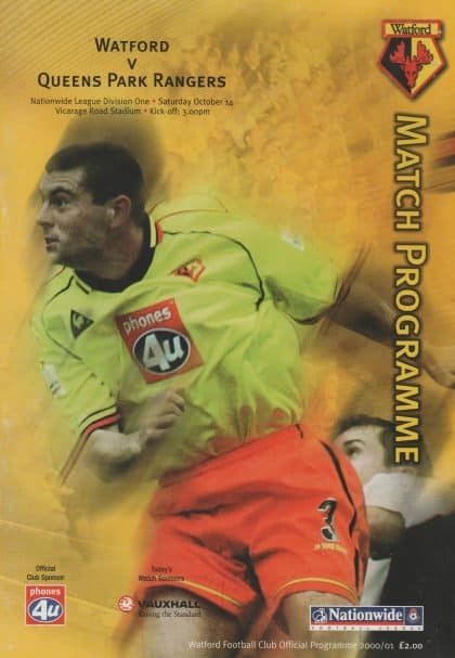 Watford v Queens Park Rangers 14-Oct-2000