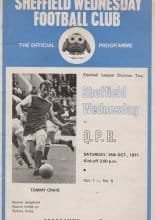 Sheffield Wednesday v Queens Park Rangers  16-Oct-1971