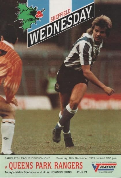 Sheffield Wednesday v Queens Park Rangers 16-Dec-1989