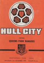 Hull City v Queens Park Rangers 21-Nov-1970