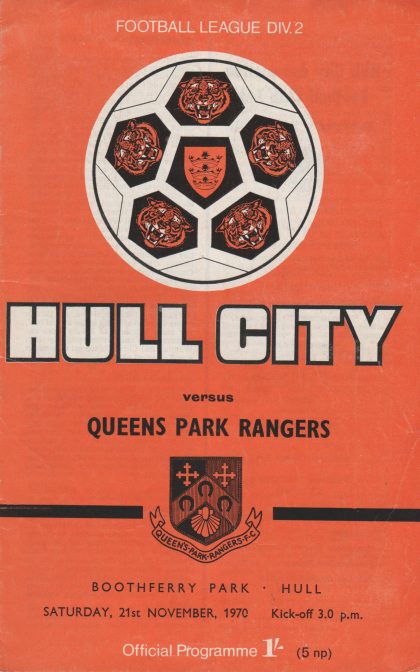Hull City v Queens Park Rangers 21-Nov-1970