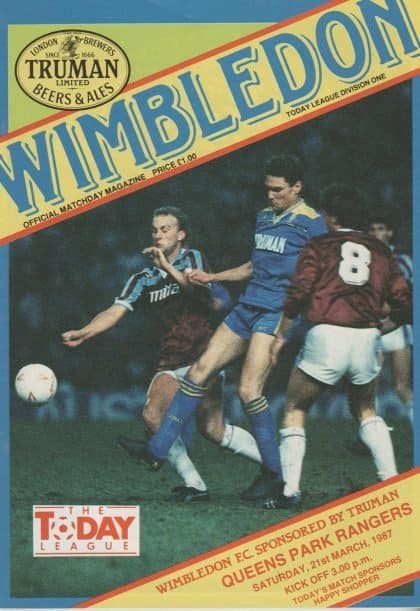 Wimbledon v Queens Park Rangers 21-Mar-1987